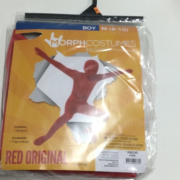 Morphcostumes Red Original Morphsuit Boys Halloween Costume Size M 8 10 - Picture 1 of 2